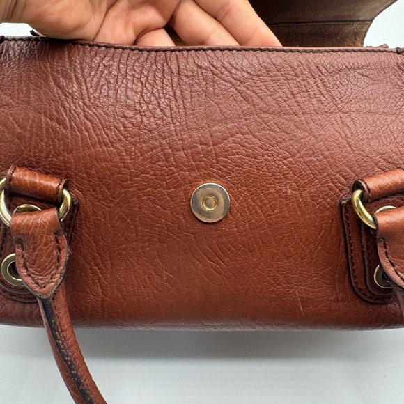 Authentic Vintage All leather Dolce & Gabbana Flap Hand  Bag Brown W Dust Bag - Picture 10 of 16